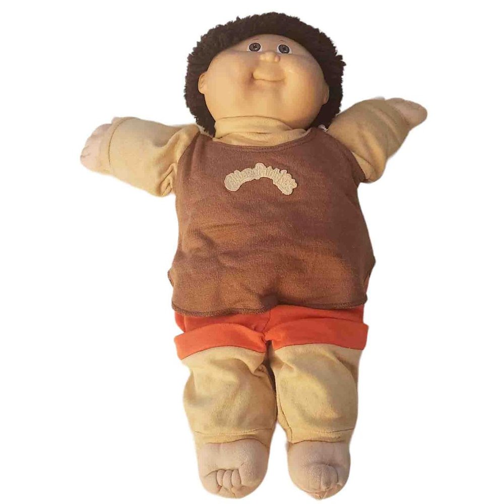 Cabbage Patch Doll Brown Hair w/ Clothing 16" 1985 Signature